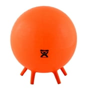 CanDo 30-1892 Non-Slip Inflatable Exercise Ball with Stability Feet for Exercise, Workout, Core Training, Yoga, Pilates, Active Sitting in Gym, Office, Home or Classroom. Orange 22"