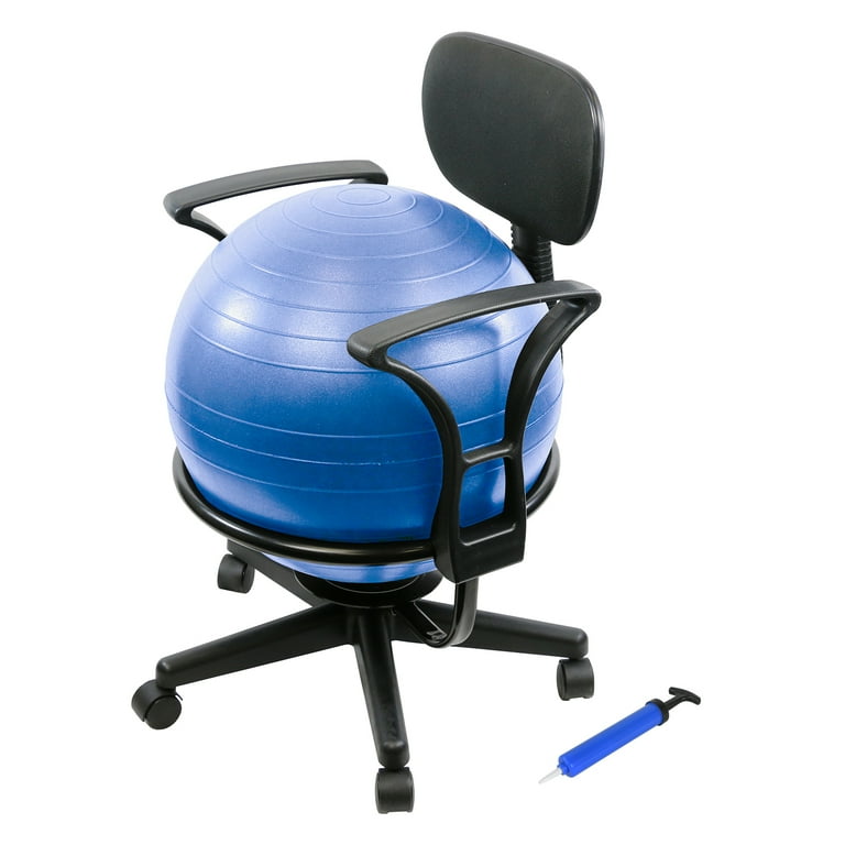 CanDo Ball Chair - Metal - Mobile - with Back - with Arms - with 22 CanDo Ball Chair - Metal - Mobile - with Back - with Arms - with 22