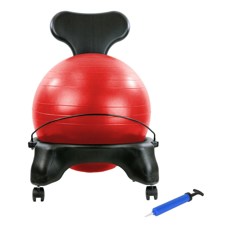 CanDo Ball Stool - Plastic - Mobile - No Back - Adult Size - with 22 CanDo Ball Stool - Plastic - Mobile - No Back - Adult Size - with 22