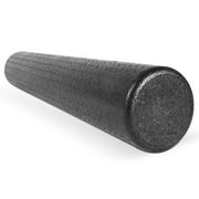CanDo Black Composite High-Density Foam Rollers for Muscle Restoration Massage Therapy Sport Recovery and Physical Therapy 6" x 36" Round