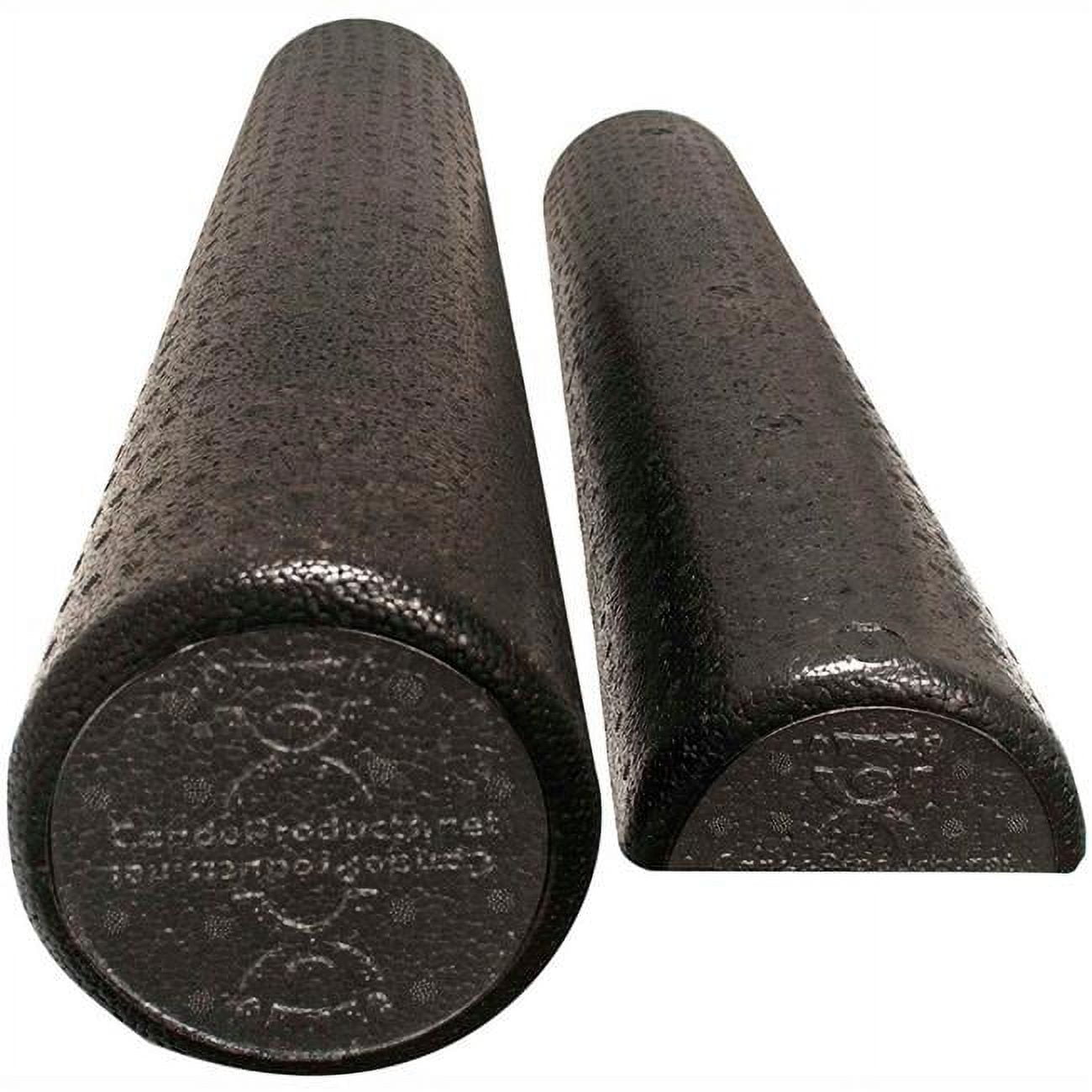 CanDo Black HalfRound Composite Foam Roller 6 x 36 Case of 24
