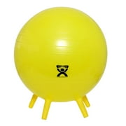 CanDo Deluxe ABS Inflatable Exercise Ball, Yellow, 17.7 Inch