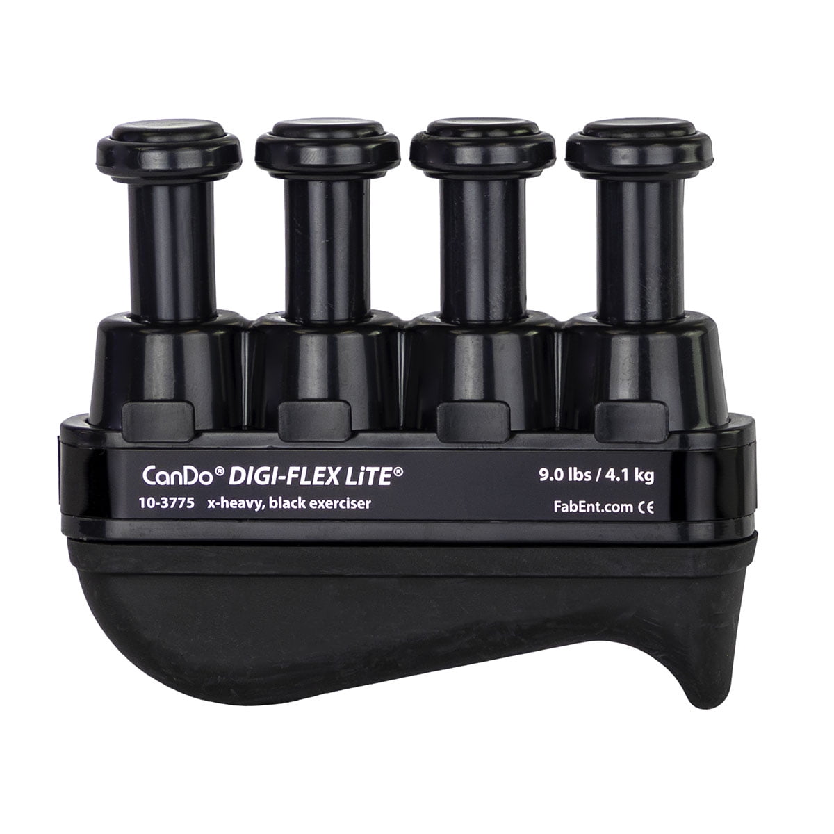 CanDo Digi-Flex Lite Black, X-Heavy, Set of 10, Hand Strengtheners