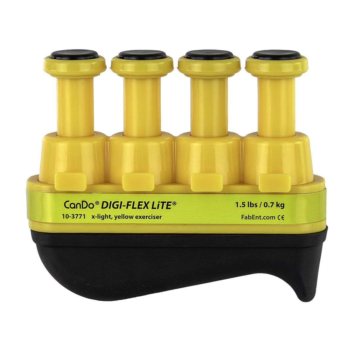 CanDo Digi-Flex Lite Yellow, X-Light, Set of 10, Hand Strengtheners