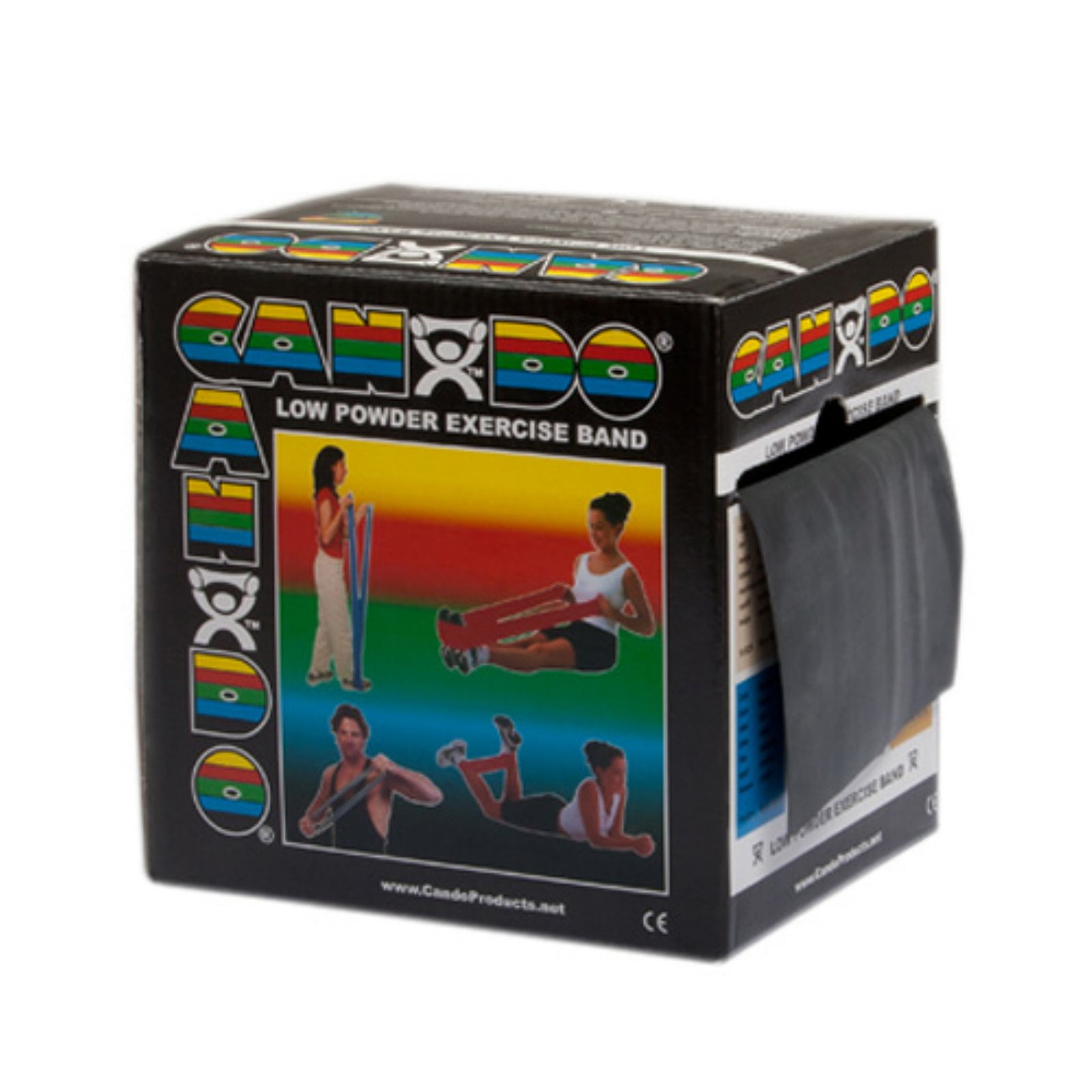 CanDo Exercise Band, Black, 25 Yard Dispenser