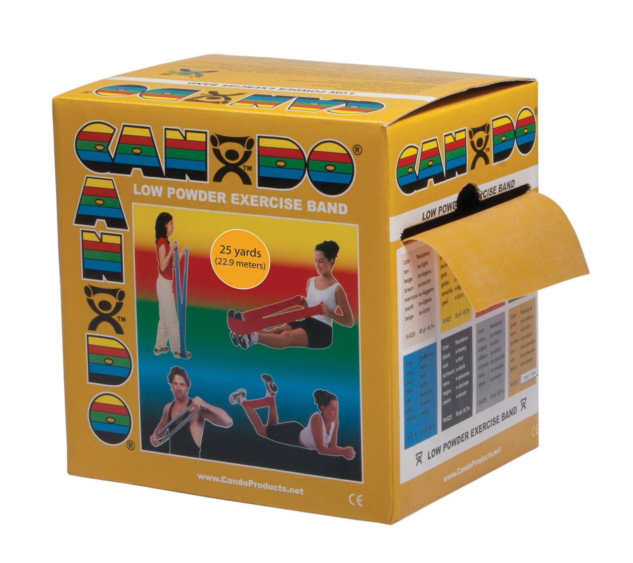 CanDo Exercise Band, Gold, 25 Yard Dispenser