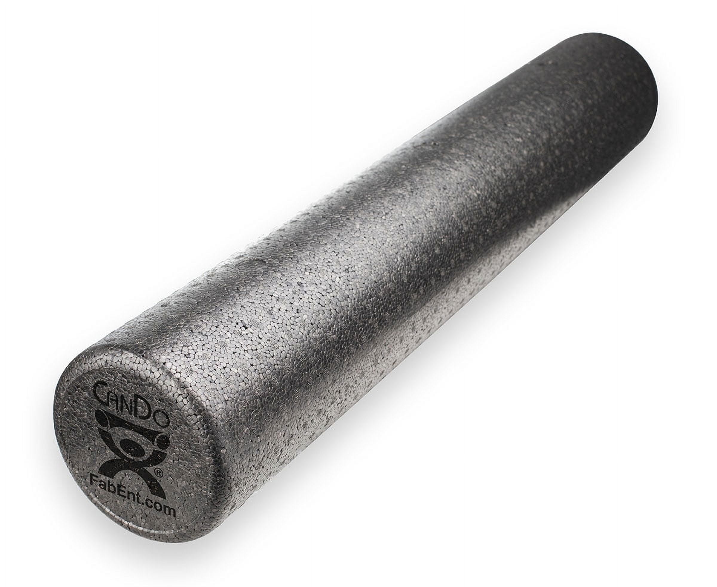 CanDo Exercise Foam Roller Black Composite Extra Firm, 6 In. x 36 In. Round, Case of 12