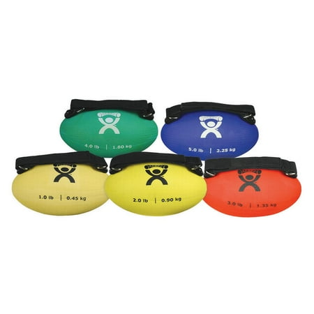 CanDo Handy Ball with adjustable strap, 5 pc set (1 ea: 1-5 lb)