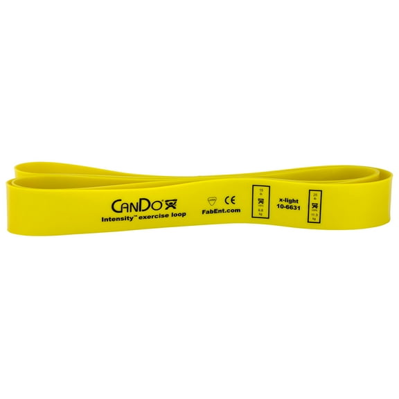CanDo Intensity Loop, 40" Exerciser, X-Light, Yellow, 15 - 25 lb