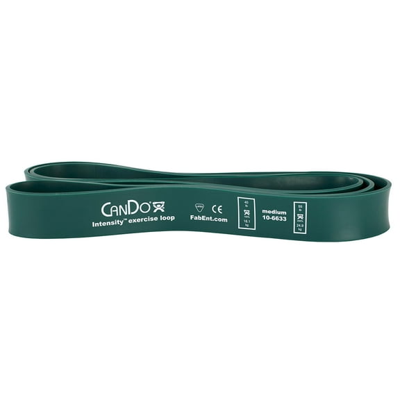 CanDo Intensity Loop 40 In. Exerciser Resistance Band for Physical Therapy, Strength Training, Rehabilitation, Medium