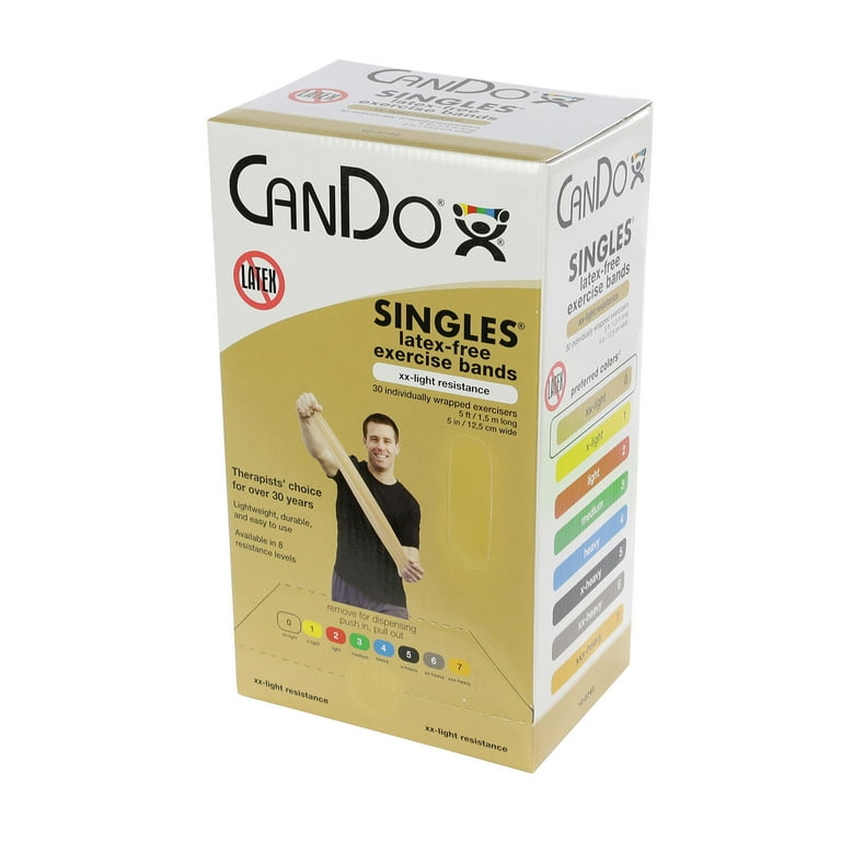 CanDo Latex Free Exercise Band - 5' length - Red - light CanDo Latex Free Exercise Band - 5' length - Red - light
