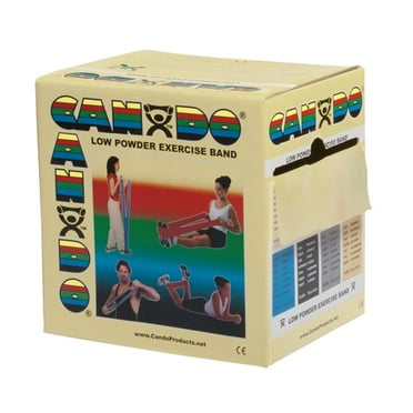 CanDo Low Powder Exercise Band, 50 yd Roll