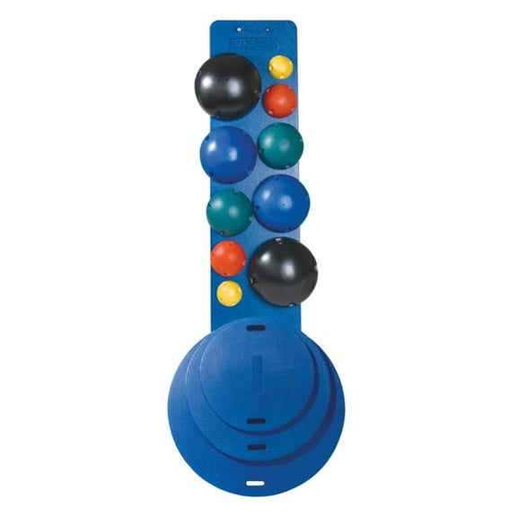 CanDo MVP Balance System, 10-Ball Set with Rack, 16, 20, 30" Diameter Boards, (2 each Yellow through Black)