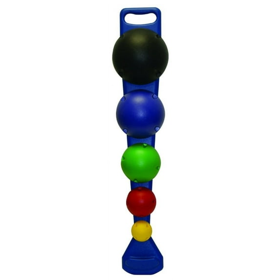 CanDo MVP Balance System, 5-Ball Set with Wall Rack, 1 Each Yellow Through Black