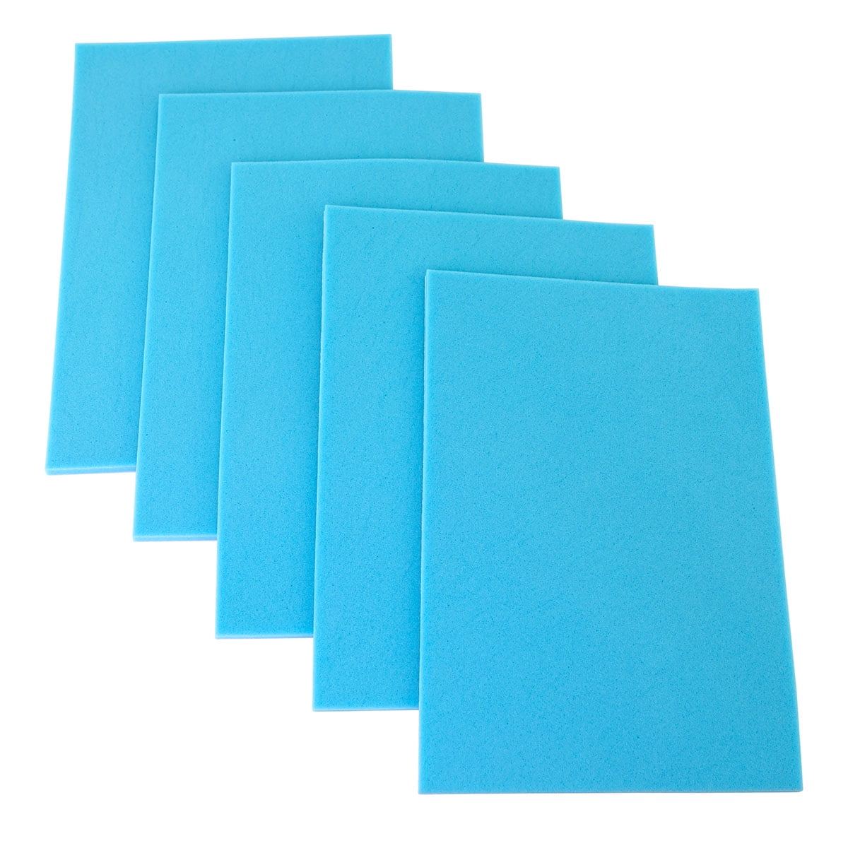 CanDo Memory Foam with PSA, Blue, 1/4" x 8" x 12", Pack of 5