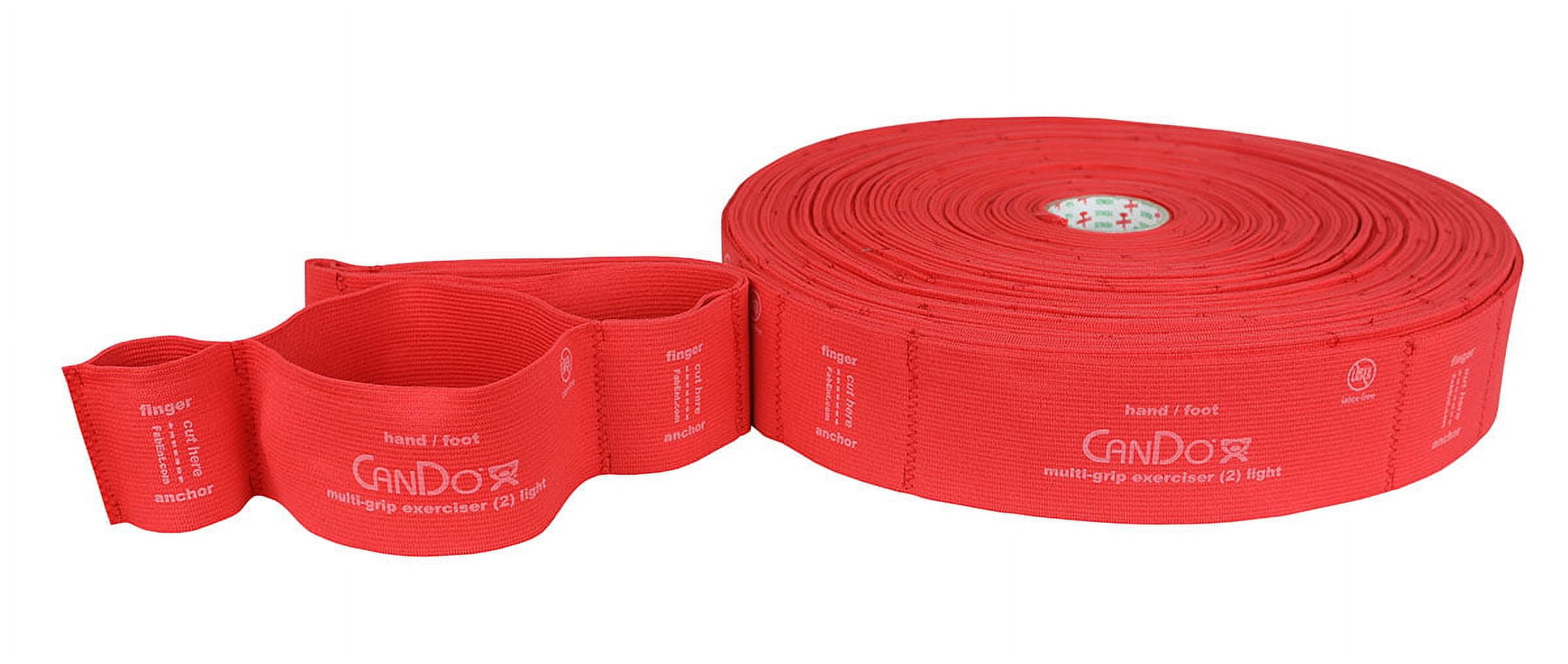 CanDo Multi-Grip Exerciser Band 30 Yard Roll, Light, Red