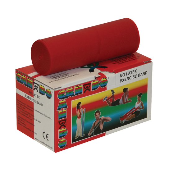 CanDo No-Latex Light Resistance Band, 6 Yards, Red
