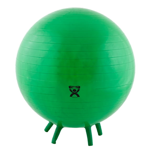 CanDo Non-Slip Inflatable Exercise Ball with Stability Feet