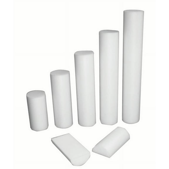 CanDo PE Professional Grade White Foam Roller Round