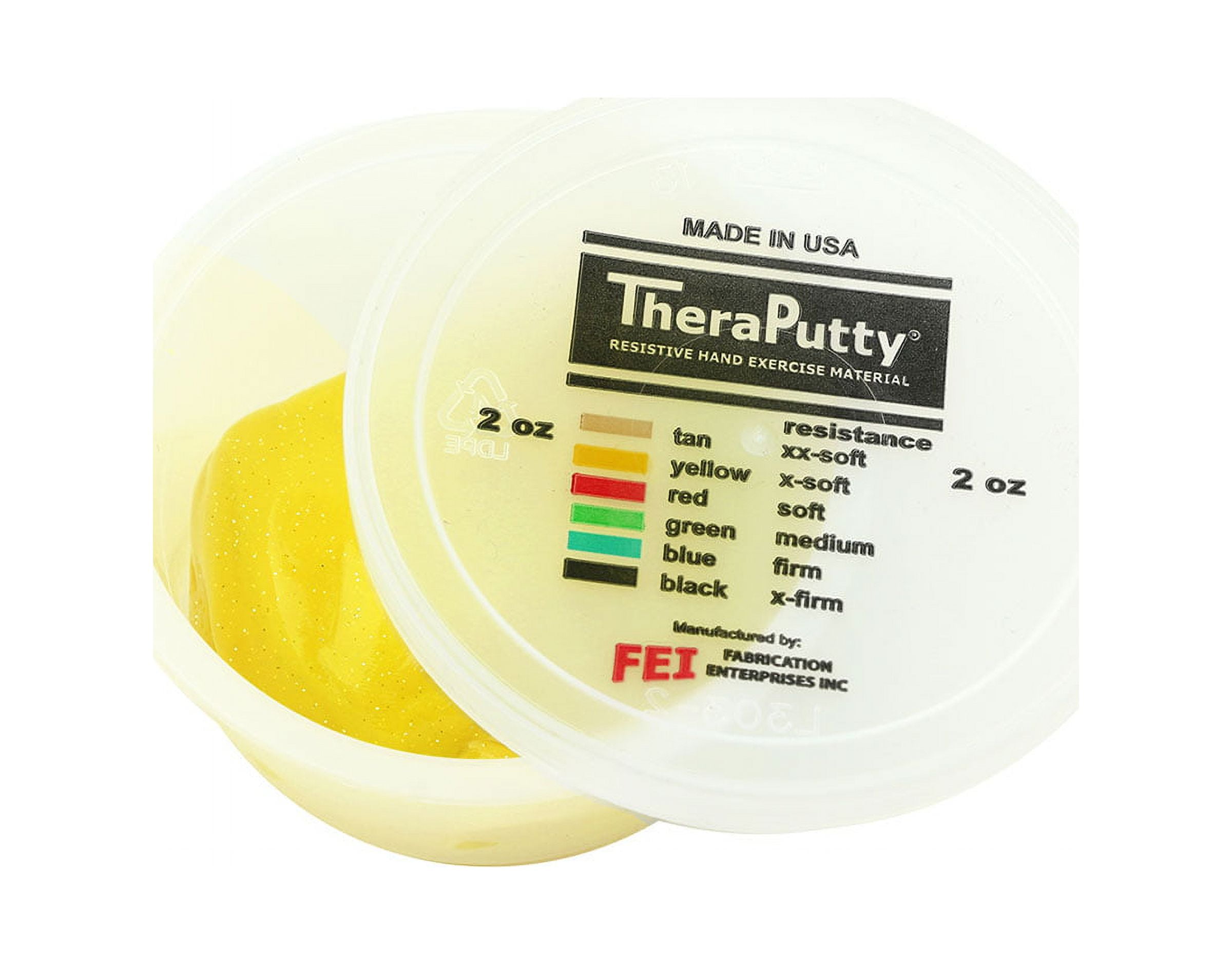 CanDo Antimicrobial Theraputty Exercise Material - 2 oz - Yellow - X-soft CanDo Antimicrobial Theraputty Exercise Material - 2 oz - Yellow - X-soft