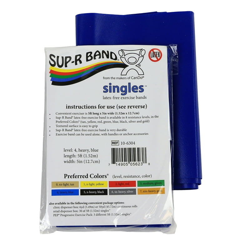 CanDo Latex Free Exercise Band - 5' length - Black - x-heavy CanDo Latex Free Exercise Band - 5' length - Black - x-heavy
