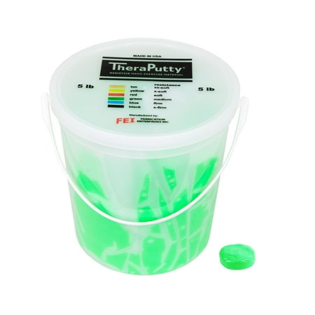 CanDo TheraPutty Scented Hand Exercise Putty For Rehabilitation, Exercises, Hand Therapy, Occupational Therapy, Apple, Green, Medium, 5 pound