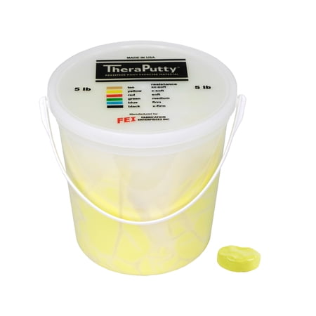 CanDo TheraPutty Scented Hand Exercise Putty For Rehabilitation, Exercises, Hand Therapy, Occupational Therapy, Banana, Yellow, X-Light, 5 Pound