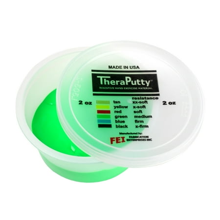 CanDo TheraPutty Scented Hand Exercise Putty For Rehabilitation, Exercises, Hand Therapy, Occupational Therapy, Green, apple scented, 2 Ounces