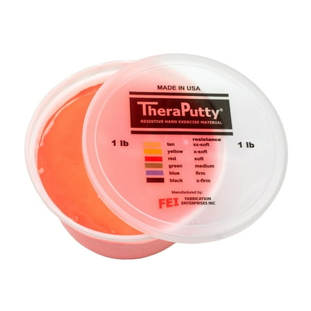 CanDo TheraPutty Scented Hand Exercise Putty For Rehabilitation, Exercises, Hand Therapy, Occupational Therapy, Red, cherry scented 1lb.