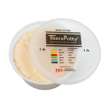 CanDo TheraPutty Scented Hand Exercise Putty For Rehabilitation, Exercises, Hand Therapy, Occupational Therapy, Vanilla Scented, 1 Pound, Tan