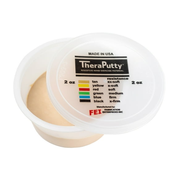 CanDo TheraPutty Scented Hand Exercise Putty For Rehabilitation, Exercises, Hand Therapy, Occupational Therapy, Vanilla Scented, 2 Ounces, Tan