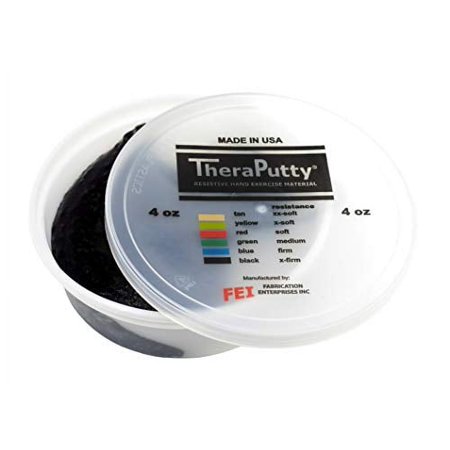 CanDo TheraPutty Standard Exercise Putty, Black: X-Firm, 4 oz