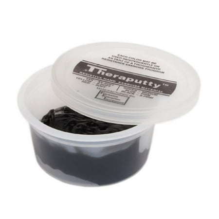 CanDo Theraputty Exercise Material, 3 Oz., Black - X-firm