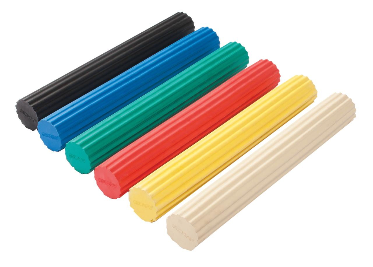 CanDo Twist-n-Bend Flexible Exercise Bar - 12" - 6-piece set (tan-black) (set of 5)