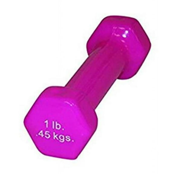 CanDo Vinyl Coated Dumbbell, 1lb Each