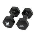 thumbnail image 1 of CanDo Vinyl Coated Dumbbells Pair Black 8 lb 2pc Handheld Weights for Muscle Training and Workouts, Color Coded Anti-Roll Home Gym Equipment, Beginner and Pro, 1 of 2