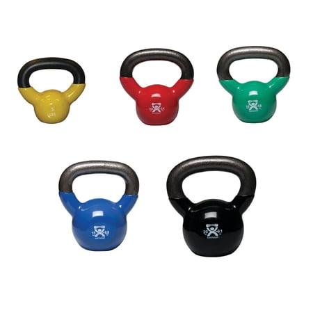 CanDo Vinyl-Coated Kettlebell, 5-piece Set