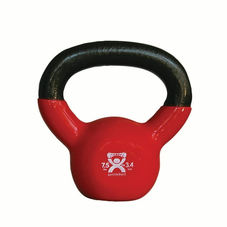 CanDo vinyl-coated kettlebell - Red - 7.5 lb CanDo vinyl-coated kettlebell - Red - 7.5 lb