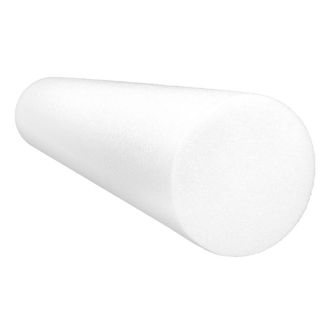 CanDo White PE Foam Rollers for Exercise, Finess, Muscle Restoration