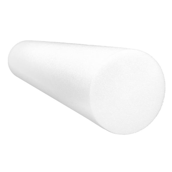 CanDo White PE Foam Rollers for Exercise, Finess, Muscle Restoration, Massage Therapy, Sport Recovery and Physical Therapy for Home, Clinics, Professional Therapy Round 6" x 30"