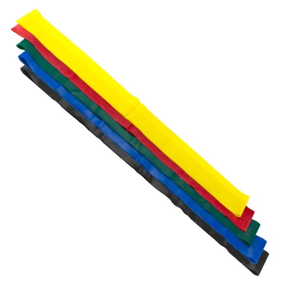 CanDo band loop, 30", 5 pc set (1 ea: yellow through black)