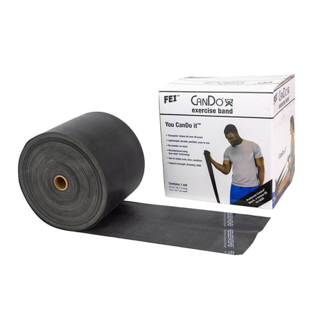 CanDo exercise band, black, 50 yard dispenser