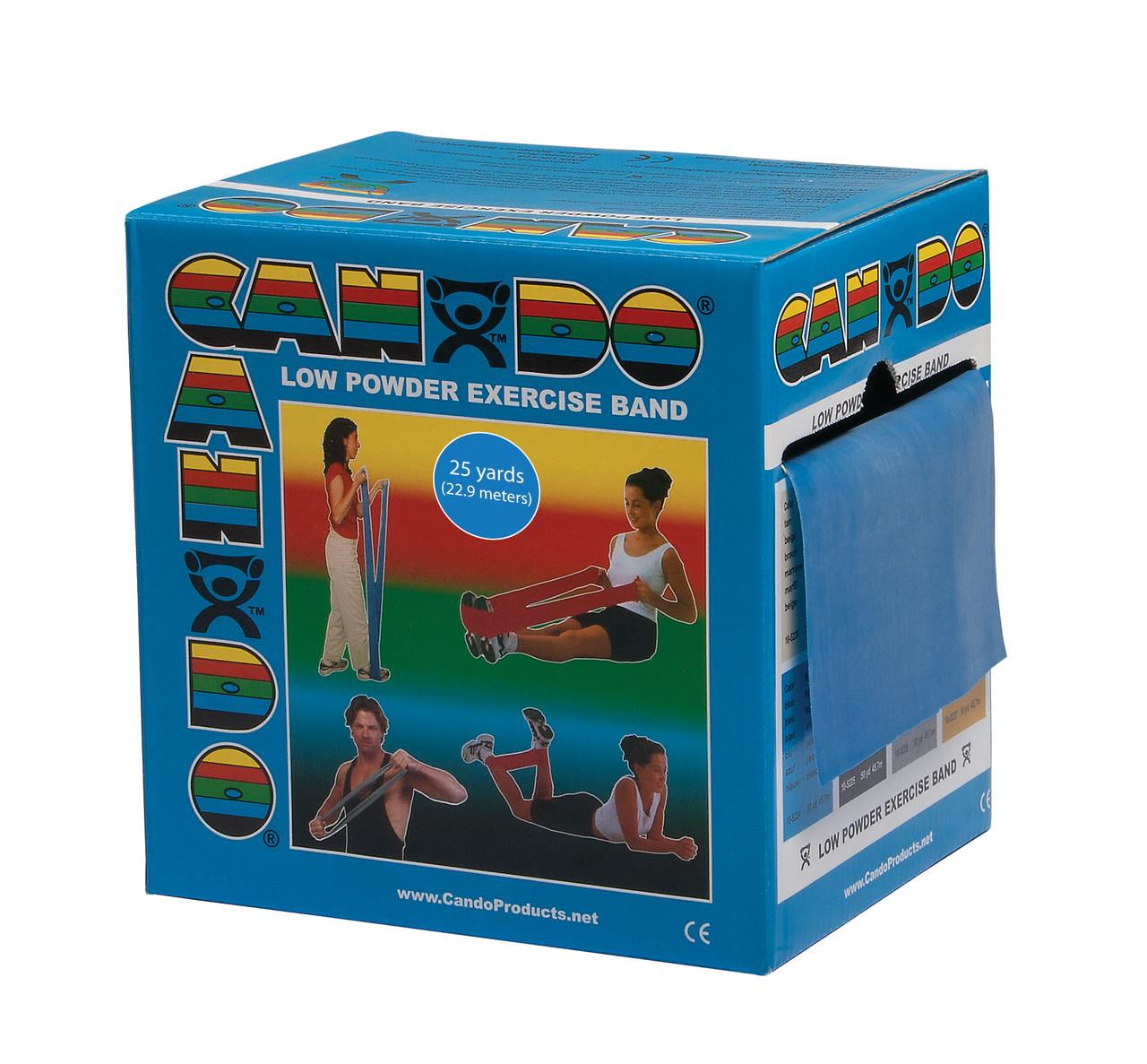CanDo exercise band, blue, 25 yard dispenser