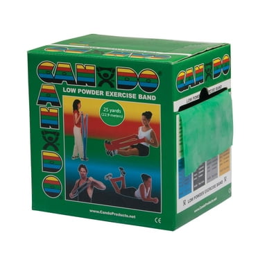 CanDo exercise band, green, 25 yard dispenser