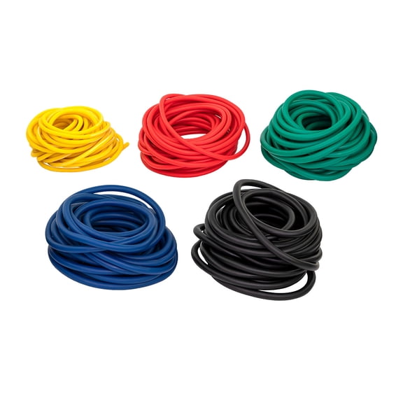 CanDo exercise tubing, 25 feet, 5 pc set (yellow through black)