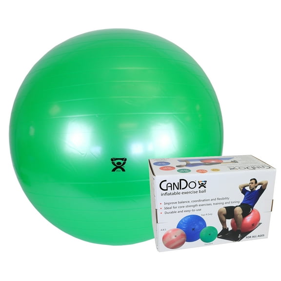 CanDo inflatable ball, green, 65 cm (26"), boxed