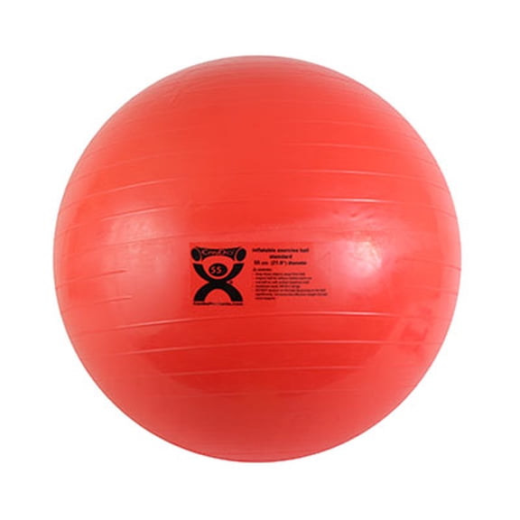 CanDo Inflatable Exercise Ball, Red, 55 cm (21.7 In.)