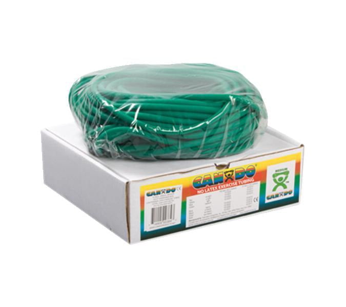 CanDo latex-free exercise tubing, green, 100 feet