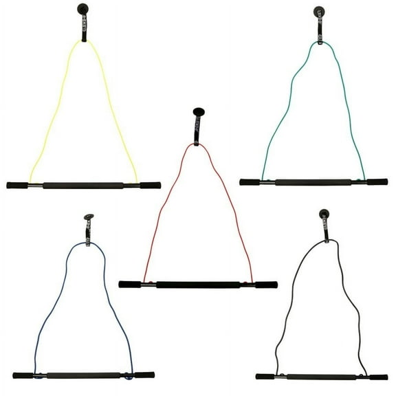 CanDo overdoor pulley with bar and tubing, set of 5 colors (1 ea: yellow through black)