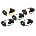 thumbnail image 1 of CanDo tubing exerciser with ankle cuffs, 5 pc set (1 ea: yellow through black), 1 of 2